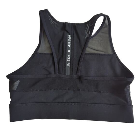 Zyia Active All Star One More Rep Sports Bra L High Neck Mesh Gym Longline EUC - Picture 1 of 5